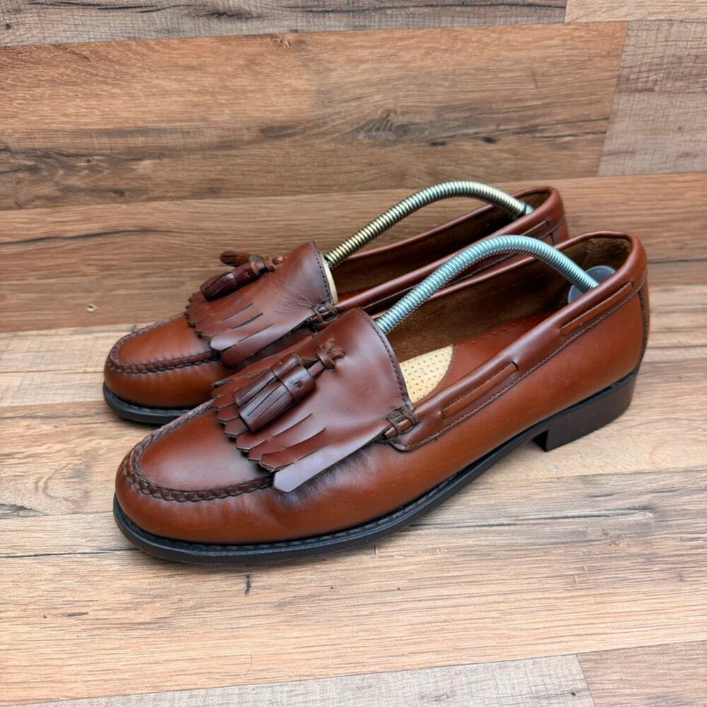 G.H. Bass Weejuns Men's  size 11.5 Tassel Loafers Burgundy brown Leather shoes